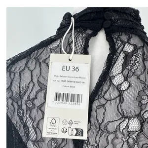 NA-KD Black Lace Blouse 36 US Small 4 Sheer Romantic Grunge Whimsigoth Layering thumbnail 7