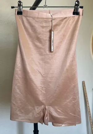 Skims Barely There Shaperwear High Waist Shortie‎ In Clay size XS thumbnail 1