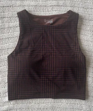 OFFLINE by Aerie NWT REAL ME XTRA brown houndstooth top thumbnail 1