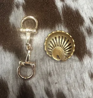 Gold pin & gold Snapple bit for Twillys Western style thumbnail 1