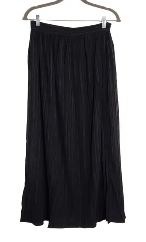 Lulus Black Pleated Maxi Skirt Size Medium NWT thumbnail 1