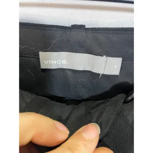 Vince Trousers Women 4 Black Cropped Cuffed Hem Japanese Fabric Minimalist Work thumbnail 4