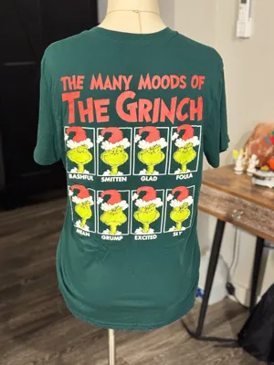 Dr. Seuss The Many Moods of The Grinch Graphic T-Shirt - Adult Medium Green thumbnail 6