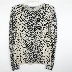 J Crew Mercantile Animal Print Pullover Crew Neck Sweater Top Xs thumbnail 4
