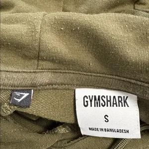 Gymshark Olive Green Hoodie Long Length‎ Stretch Size Small thumbnail 5
