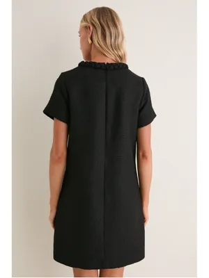 Tuckernuck Black Tweed Braided Jackie Mini Dress S Business Career Prep Academia thumbnail 5