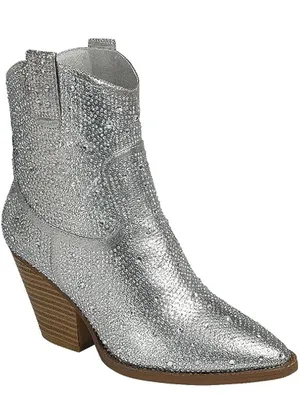 Rhinestone cowboy boots Silver Size 7.5 thumbnail 6
