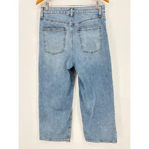 Talbots Wide Leg Crop Jean Womens‎ Size 8 Blue Montecito Wash Denim High Rise thumbnail 4