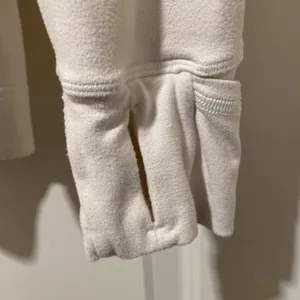 Lululemon warm stabilizer 1/2 zip hoodie Size 6 Cream Athleisure Athletic thumbnail 4