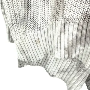 Aerie size Small oversized pullover style sweater v neck‎ gray white marbled thumbnail 4
