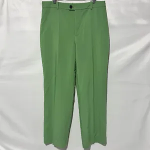 Zara High Rise Straight Leg Full Length Trousers Green Size XL 3736/047/500 thumbnail 6