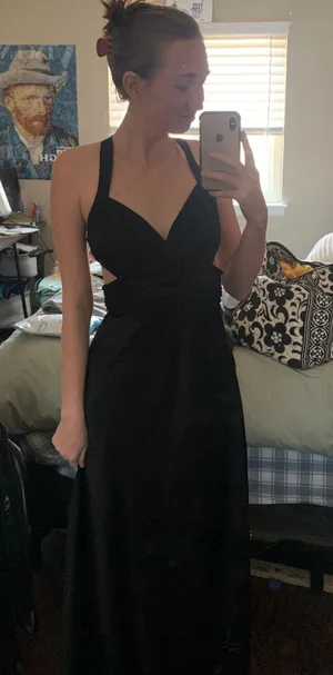 BCBGMAXAZRIA Vintage Black Gown thumbnail 1