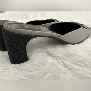 Authentic GUCCI‎ Mule Slides Kitten Stingray Heel Shoes 7.5 7 1/2 thumbnail 6