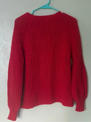 Amazon red button down sweater thumbnail 3