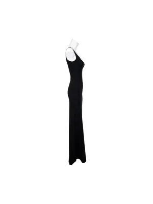 SKIMS Body Long Dress S Onyx Black Sculpting Compression Bodysuit Maxi NWT thumbnail 2