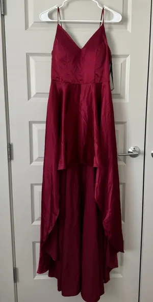 Windsor Spencer Satin High Low Formal Prom Dress thumbnail 5