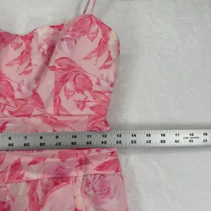 Saints & Secrets Pink Floral Ruffle High-Low Maxi Dress US S Sweetheart Romantic thumbnail 4