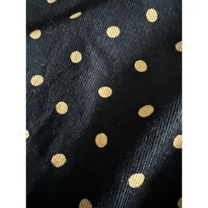 Madewell Corduroy Puff Sleeve Black Brown Polka Dot Faux Wrap V-Neck Top Medium thumbnail 7