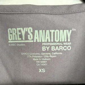 Grey's Anatomy by Barco Riley 3-Pocket Mock Wrap V-Neck Top Size XS thumbnail 3