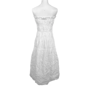 Frame Strapless‎ Summer Midi Dress Size S White Cottagecore thumbnail 2