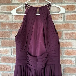 Bill Levkoff 1161 Bridesmaid Gown Dress Formal Open Back Halter Women’s 8 Purple thumbnail 6
