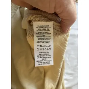 Free People Sweater Criss Cross Tunic V-Neck Long Sleeve Cream Size L thumbnail 8