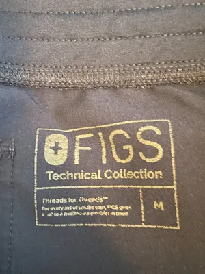 Figs Women M Navy Blue Livingston High Waisted Scrub Pants Yoga Waistband Pocket thumbnail 8