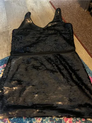 Andrew Marc black full sequin mini dress s/m thumbnail 9