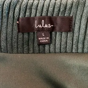Lulus High Class Emerald Green Corduroy Mini Skirt thumbnail 6