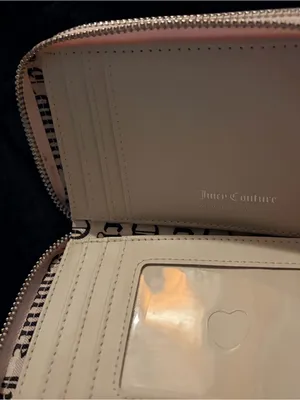 Juicy Couture White Wallet with Pink Crest Embroidery thumbnail 6