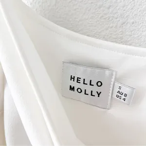 Hello Molly Taking it Back One Shoulder Cutout Bridal Bodycon Dress in White thumbnail 3