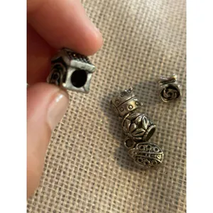 A496 charm bracket silver plated 5 pcs Gray thumbnail 3