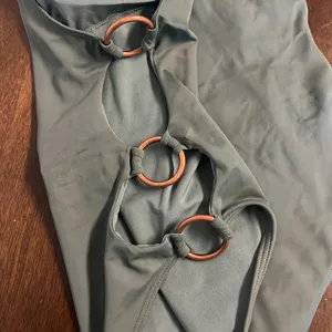 American Eagle Aerie Green Side Ring One Piece Swimwear Swim Medium thumbnail 2