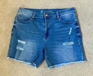 No boundaries distressed blue shorts in size 15 thumbnail 1