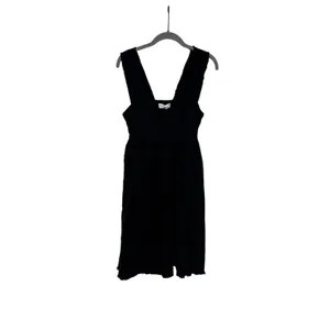 Natural Life Women's Black Cotton Gauze Midi Dress Boho XS NWT thumbnail 2