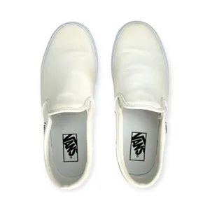 VANS | US Women Size 9 | Classic Asher White Canvas Slip-On Skate Shoes 721356 thumbnail 3