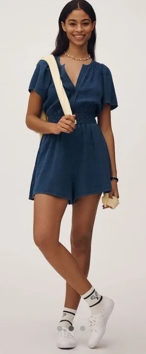 Anthropologie The Somerset Romper‎ Denim Edition thumbnail 1