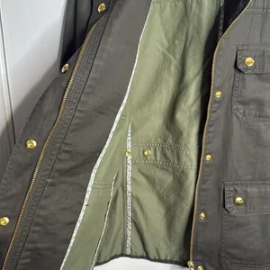 J. Crew Relaxed Boyfriend Field Jacket Olive Green w/ Gold Hardware W1076 Sz S thumbnail 8