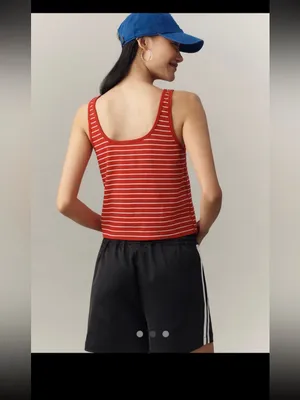 Pilcro Anthropologie Scoop Neck Striped Button Front Tank thumbnail 2