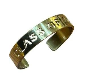 Rustic Cuff Gold-Tone Class of 2016 Cut-Out Cuff Bracelet Grad Gift Preowned thumbnail 1