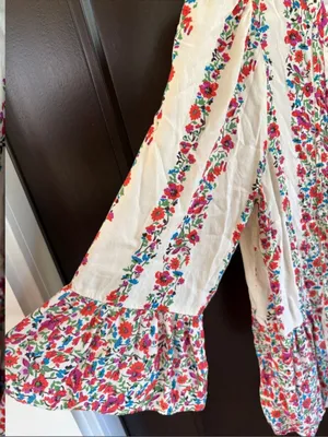 Anthropologie Maeve Hiver Floral Crochet Lace Panel Top Size 6 thumbnail 5