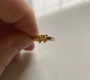 Gold W Ring thumbnail 1