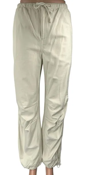Aritzia TNA Women's Cream White High Rise Straight Leg Trousers Jogger Pants S thumbnail 1
