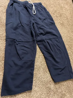 FP Movement Navy Top Score Cotton SweatPants Wideleg Barrel Large thumbnail 3