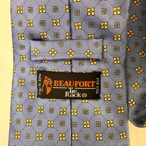 Beaufort Rack Men's Tie Blue Multicolor Silk Italy Geometric Print thumbnail 7