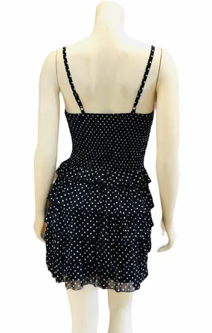 Blue & White Polka Dot Dress Size M thumbnail 7