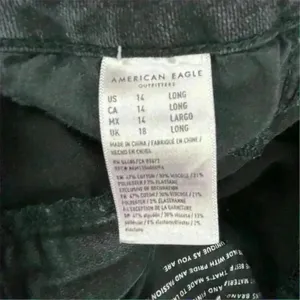 American Eagle Women's Black Skinny Jeans‎ Size 14 Long Stretch Mid Rise thumbnail 7