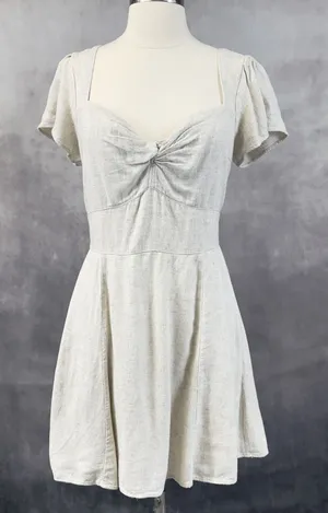 Abercrombie Fitch Mini‎ Dress Womens Small Smocked Cottage Coastal Clean Girl thumbnail 1