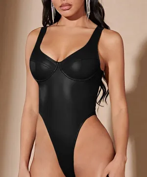 SheIn BAE Leather Bodysuit thumbnail 1