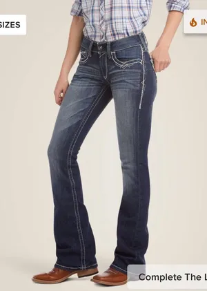 Ariat Blue Flare Wide Leg Jeans with Vintage Appeal thumbnail 1